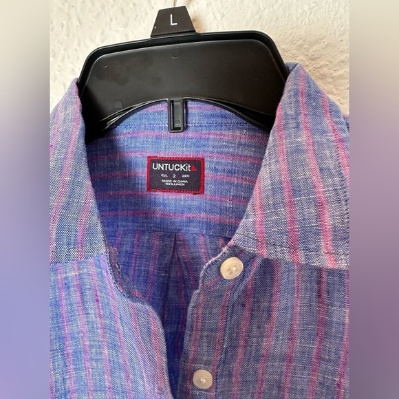 New UNTUCKit Shirt Womens Zell Button Down Long Sleeve Collared Linen Top - Picture 2 of 6